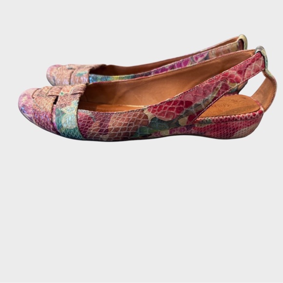 GENTLE SOULS IT’S SO FUN MULTICOLOR PASTEL LEATHER SLIP-ON FLATS  PINK FLATS - Picture 3 of 14